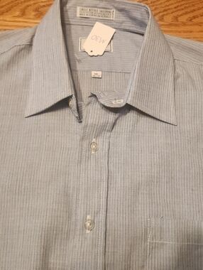 M30 Ketch Men's Light Blue Pin Stripe Dress Shirt Long Sleeved Tailored